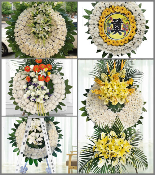 湖南永州祁阳县观音滩镇白竹村花圈速递